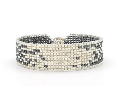 Brazalete Telar Plata Delgado Difuminado Acerina